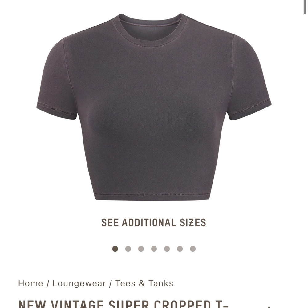 SKIMS NEW VINTAGE SUPER CROPPED T-SHIRT